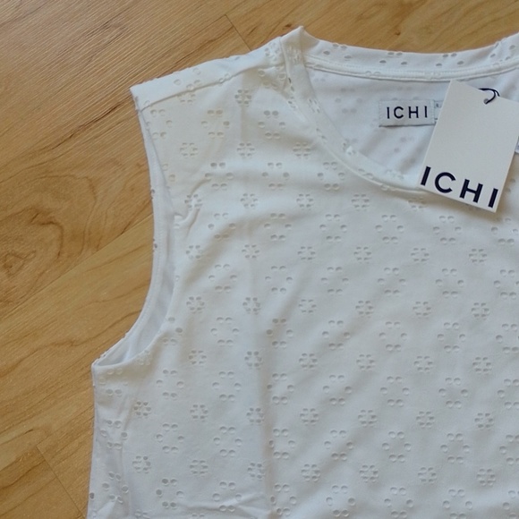 Ichi Ihnatalia Sleeveless Top Shirt Blouse S Cream - Picture 10 of 14